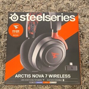 SteelSeries Arctis Nova 7 Wireless Over-Ear Headphones - Black and Red